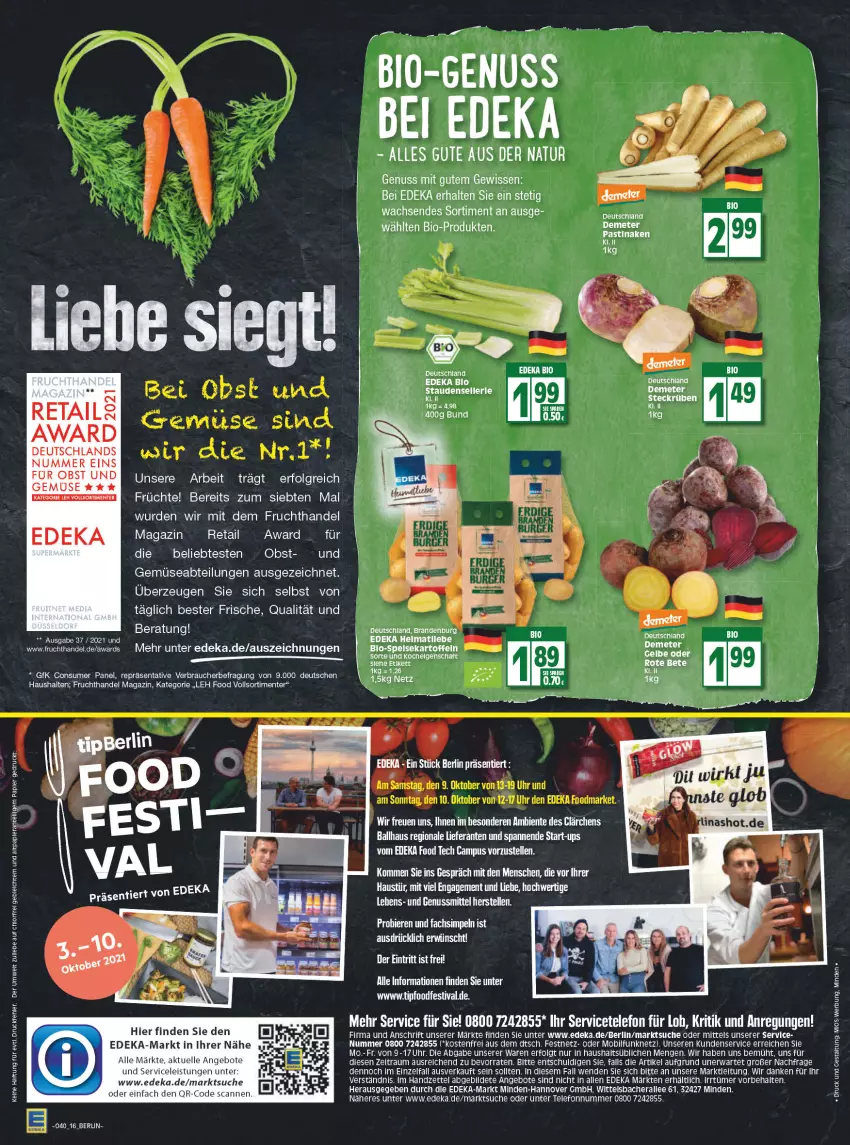 Aktueller Prospekt Edeka - Angebote der Woche - von 04.10 bis 09.10.2021 - strona 16