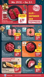 Gazetka promocyjna Aldi Nord - Von Montag - Gazetka - ważna od 03.01 do 03.01.2026 - strona 4 - produkty: aldi, auer, backwaren, baguette, Bau, Bauer, bio, braten, brustfilet, eis, filet, Fondue, geback, gewürz, gin, gulasch, hähnchenbrust, hähnchenbrustfilet, küche, Küchen, latte, reis, rind, rinder, Schal, Schale, schwein, Ti, tiefpreis, wein, ZTE