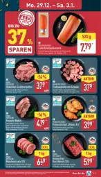 Gazetka promocyjna Aldi Nord - Von Montag - Gazetka - ważna od 03.01 do 03.01.2026 - strona 5 - produkty: bio, braten, brustfilet, eis, elle, filet, filets, fleisch, Fondue, forelle, geschnetzeltes, gewürz, grill, hackfleisch, kasseler, küche, Küchen, lachs, minutensteaks, pute, rel, rind, rwe, Schal, Schale, schinken, schnitzel, schwein, schwein und rind, schweine, schweinerücken, steak, steaks, Ti, tisch, vom schwein und rind, wein, weine, wiener, Zelt