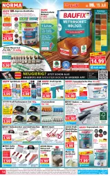 Gazetka promocyjna Norma - Norma - Gazetka - ważna od 24.07 do 24.07.2023 - strona 14 - produkty: angebot, angebote, asti, auer, Bau, Beba, Bebe, bio, braun, bügel, decke, eis, elle, Farbwalzen, fassadenfarbe, Finish, gin, Holz, holzschutz, HP, kleber, kraft, lack, Lacke, lebensmittel, LG, Metallschutzlack, ndk, nuss, Pinsel, reis, Ria, Roller, rwe, schwamm, spachtel, Sprühlack, Sprühpistole, Ti, tisch, Universalverdünner, Wanne, wasser, Weißlack