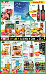 Gazetka promocyjna Norma - Norma - Gazetka - ważna od 24.07 do 24.07.2023 - strona 6 - produkty: beere, beeren, bier, blätterteig, blätterteiggebäck, chovi, creme, dell, eis, elle, filet, fisch, flasche, fleisch, frucht, früchte, früchten, genovese, gin, grapefruit, grill, HP, kräuter, kräuterlikör, kühlregal, lachs, lachsfilet, likör, limo, limonade, Luftgetrocknete Salami, mac, mandel, mandeln, meeresfrüchte, messer, nuss, olive, oliven, orange, pesto, prosciutto, prosciutto crudo, regal, reis, rohschinken, rosato, salami, Sardellen, schinken, seelachsfilet, Speck, Spezi, südtiroler, Ti, tuc, zitrone, ZTE