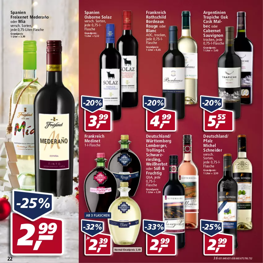 Aktueller Prospekt Real - Real Handzettel - von 27.12 bis 31.12.2021 - strona 22 - produkty: Berger, cabernet, cabernet sauvignon, eis, flasche, freixenet, frucht, medinet, Michel Schneider, olaz, osborne, reis, riesling, rouge, sauvignon, schwarzriesling, Ti, trolli, trollinger