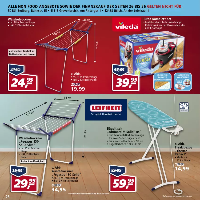 Aktueller Prospekt Real - Real Handzettel - von 27.12 bis 31.12.2021 - strona 26 - produkty: angebot, angebote, asus, bett, bettwäsche, bügel, bügeltisch, eimer, eis, elle, hose, hosen, reis, ritter, teller, Ti, tisch, Trockner, wäschetrockner, Wischmopp