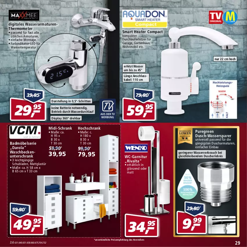 Aktueller Prospekt Real - Real Handzettel - von 27.12 bis 31.12.2021 - strona 29 - produkty: armatur, armaturen, Bad, Badmöbel, batterie, Bau, Beckenunterschrank, dusche, eis, elle, garnitur, Garten, Gartenhaus, Glastür, hochschrank, möbel, Rauch, reis, ring, Schrank, schubladen, teller, thermometer, unterschrank, waschbecken, waschbeckenunterschrank, wasser, wc-garnitur