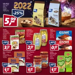Gazetka promocyjna Real - Real Handzettel - Gazetka - ważna od 31.12 do 31.12.2021 - strona 13 - produkty: beutel, bio, cerealien, eis, flasche, gin, kölln, langnese, müsli, nestlé, reis, sauce, saucen, schnitten, Zabler