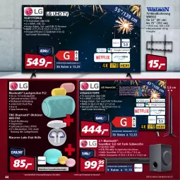 Gazetka promocyjna Real - Real Handzettel - Gazetka - ważna od 31.12 do 31.12.2021 - strona 44 - produkty: akku, bluetooth®-lautsprecher, dvb, DVB-T, eis, elle, ente, HDMI, lautsprecher, mac, Receiver, reis, rum, soundbar, Spektrum, Subwoofer, teller, Ti, tisch, usb, wandhalterung, wasser