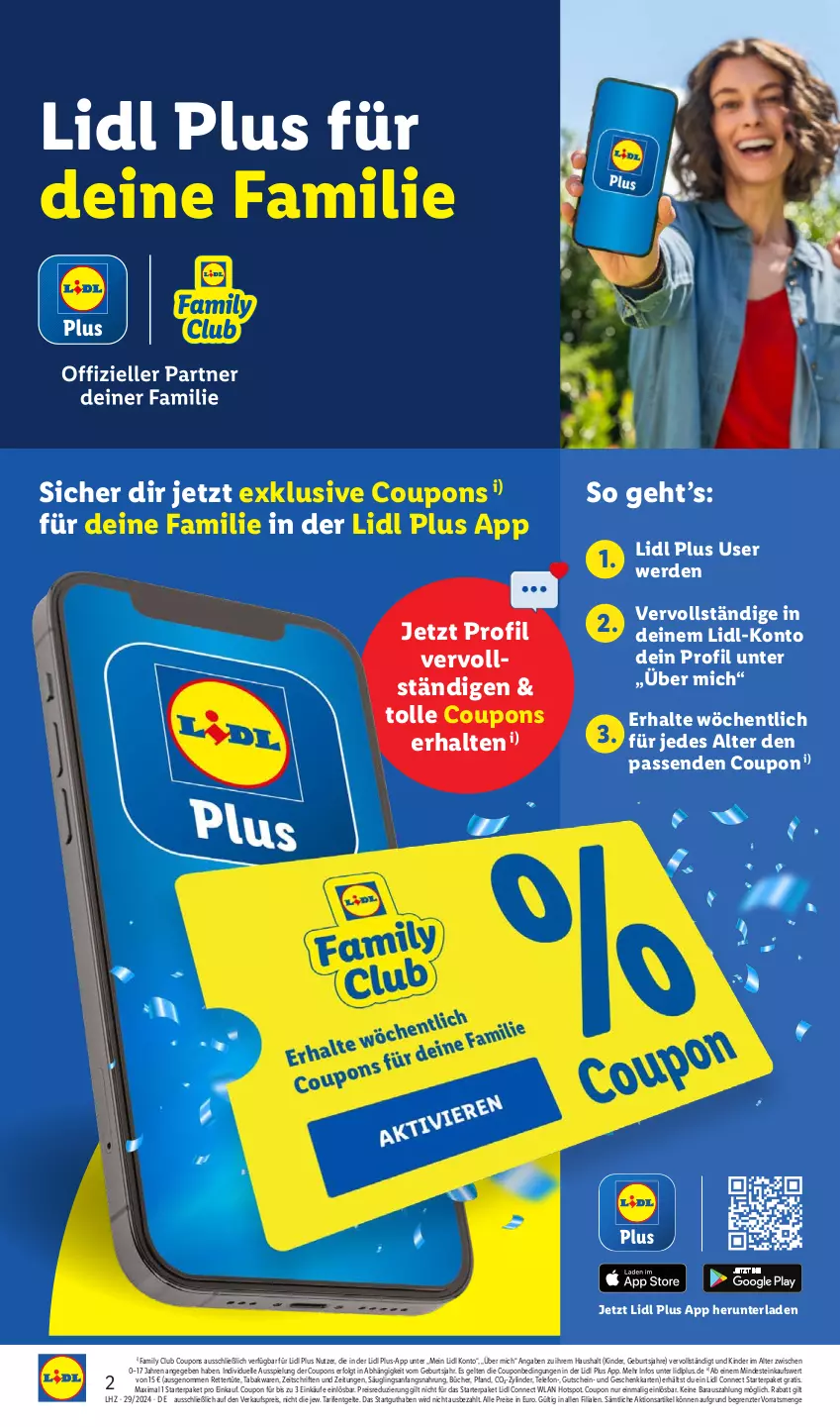 Aktueller Prospekt Lidl - Aktionsprospekt - von 15.07 bis 20.07.2024 - strona 2 - produkty: coupon, coupons, eis, elle, erde, gutschein, Kinder, LG, reis, telefon, Ti, Tüte, usb, ZTE