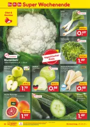 Gazetka promocyjna Netto Marken-Discount - Filial-Angebote - Gazetka - ważna od 25.02 do 25.02.2023 - strona 32 - produkty: apfel, asti, bestpreis, blume, blumen, blumenkohl, Blutorange, eis, gurke, gurken, LG, ndk, obst, orange, orangen, petersilie, reis, saft, salat, Schal, Schale, Ti, Weißkohl