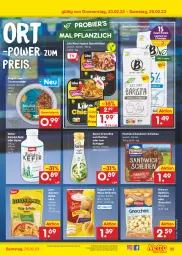 Gazetka promocyjna Netto Marken-Discount - Filial-Angebote - Gazetka - ważna od 25.02 do 25.02.2023 - strona 35 - produkty: angebot, auer, Ayran, bestpreis, bier, brötchen, bulgur, coppenrath, couscous, Couscoussalat, creme, dauertiefpreis, drink, eis, gnocchi, hilcona, hochland, Käse, Kefir, leerdammer, LG, Like Meat, Müller, rama, rama cremefine, Reibekäse, reis, salat, sandwich, Spezi, Ti, tiefpreis, torte, tortellini, ZTE