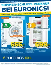 Gazetka promocyjna Euronics - Prospekte - Gazetka - ważna od 21.09 do 21.09.2022 - strona 1 - produkty: angebot, angebote, aqua, aquastop, eis, elle, ente, ilag, LG, Razer, reis, spee, teller, Ti, waschmaschine, wasser