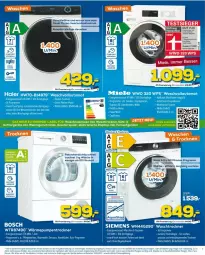 Gazetka promocyjna Euronics - Prospekte - Gazetka - ważna od 21.09 do 21.09.2022 - strona 3 - produkty: aqua, aquastop, Bau, baumwolle, bosch, eis, Finish, handtücher, Kinder, monati, siemens, tee, Ti, Trockner, tücher, wärmepumpentrockner, waschtrockner, wolle