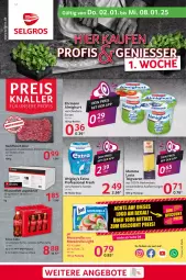 Gazetka promocyjna Selgros - Food - Gazetka - ważna od 08.01 do 08.01.2025 - strona 1 - produkty: almighur, almighurt, Becher, braten, coca-cola, cola, ehrmann, eis, elle, flasche, fleisch, hackfleisch, hartweizen, LG, mam, mw-flasche, reis, rind, teigwaren, Ti