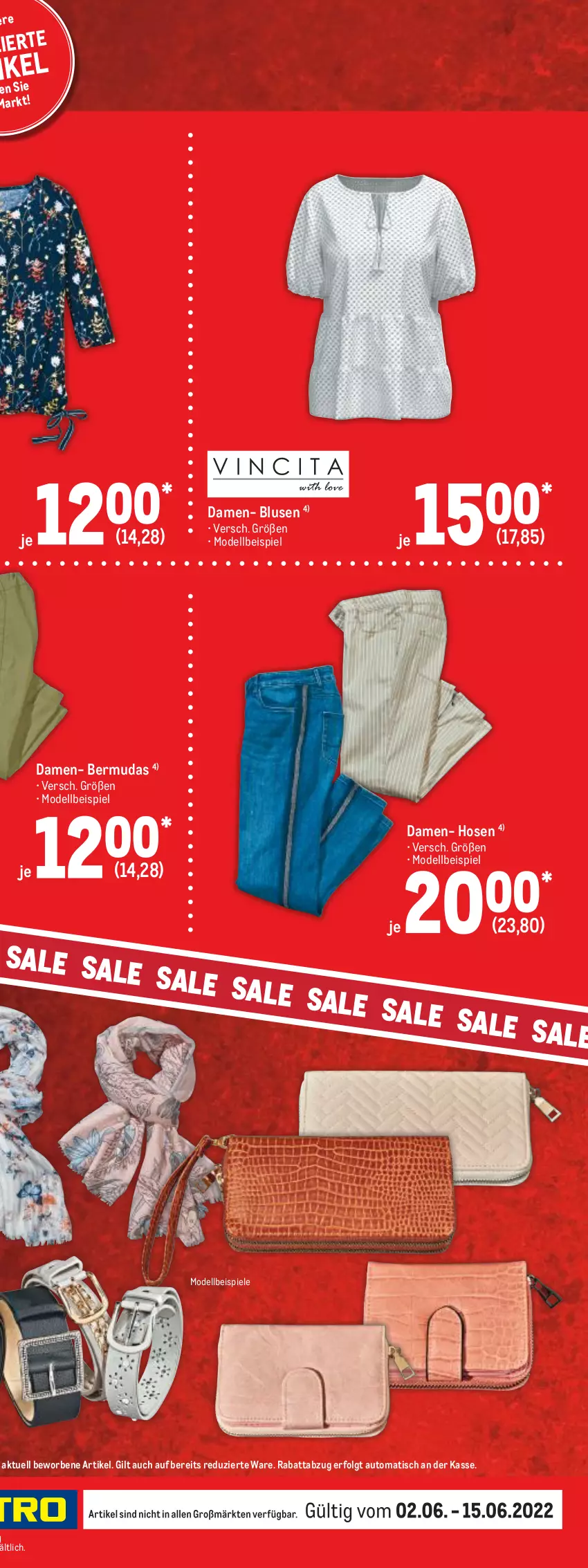 Aktueller Prospekt Metro - Sale Spezial - von 02.06 bis 15.06.2022 - strona 3 - produkty: ACC, accessoires, auto, Bad, bermuda, bermudas, bluse, dell, eis, Fahrrad, heimtextilien, hose, hosen, kleid, Kleidung, LG, Mode, poloshirt, reis, schuhe, shirt, Spiele, Sport, Tasche, taschen, Ti, tisch