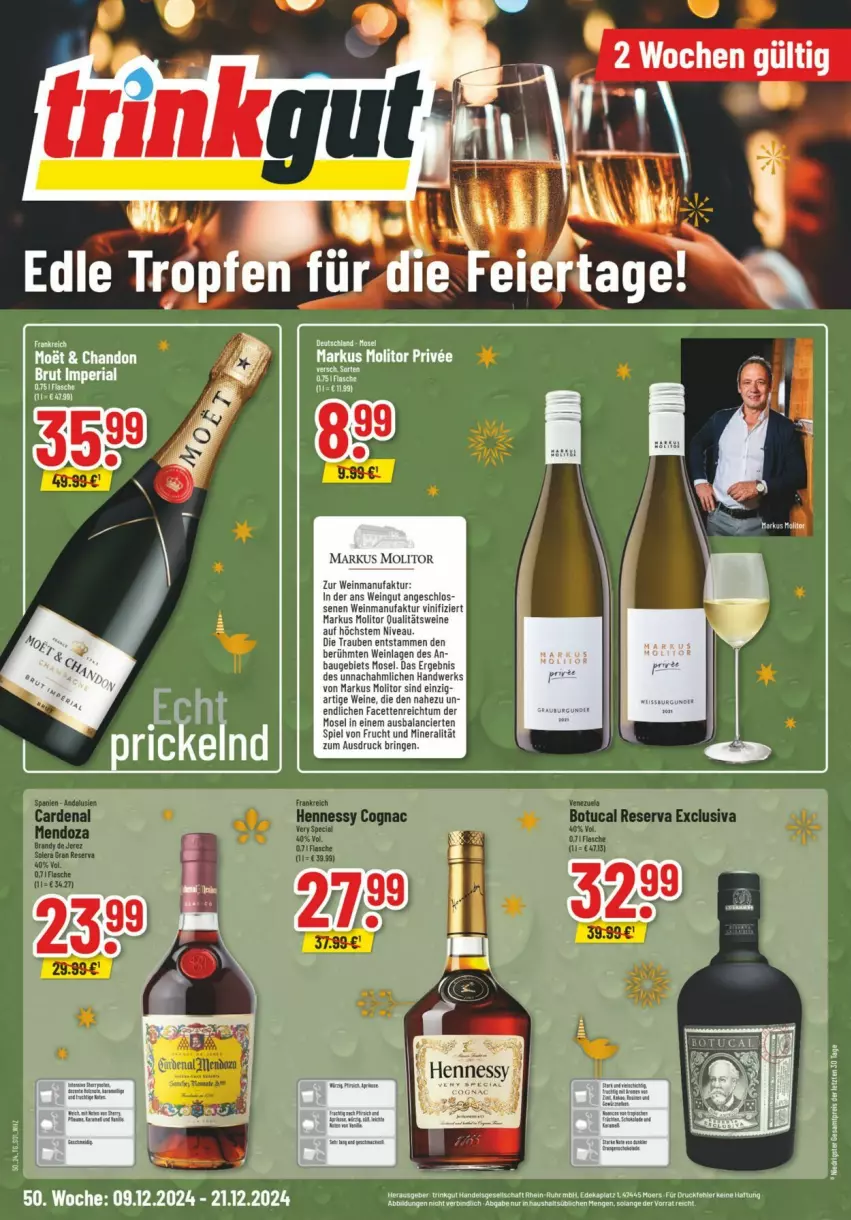 Aktueller Prospekt Trinkgut - Prospekte - von 15.12 bis 21.12.2024 - strona 11 - produkty: Bau, Cognac, Faktu, flasche, frucht, nivea, qualitätswein, qualitätsweine, ring, Ti, trauben, tuc, usb, wein, weine