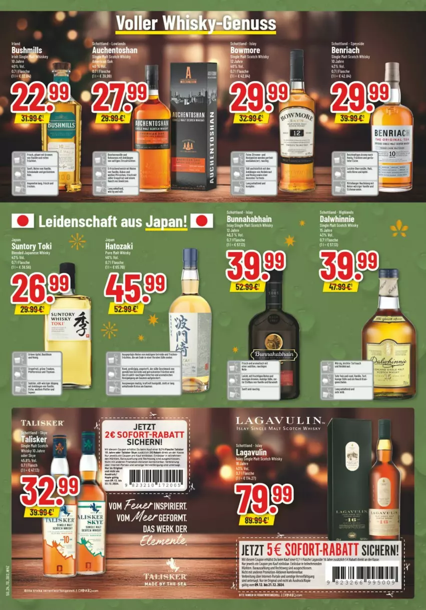 Aktueller Prospekt Trinkgut - Prospekte - von 15.12 bis 21.12.2024 - strona 12 - produkty: Bowmore, eis, scotch, scotch whisky, single malt, sofort-rabatt, Ti, whisky