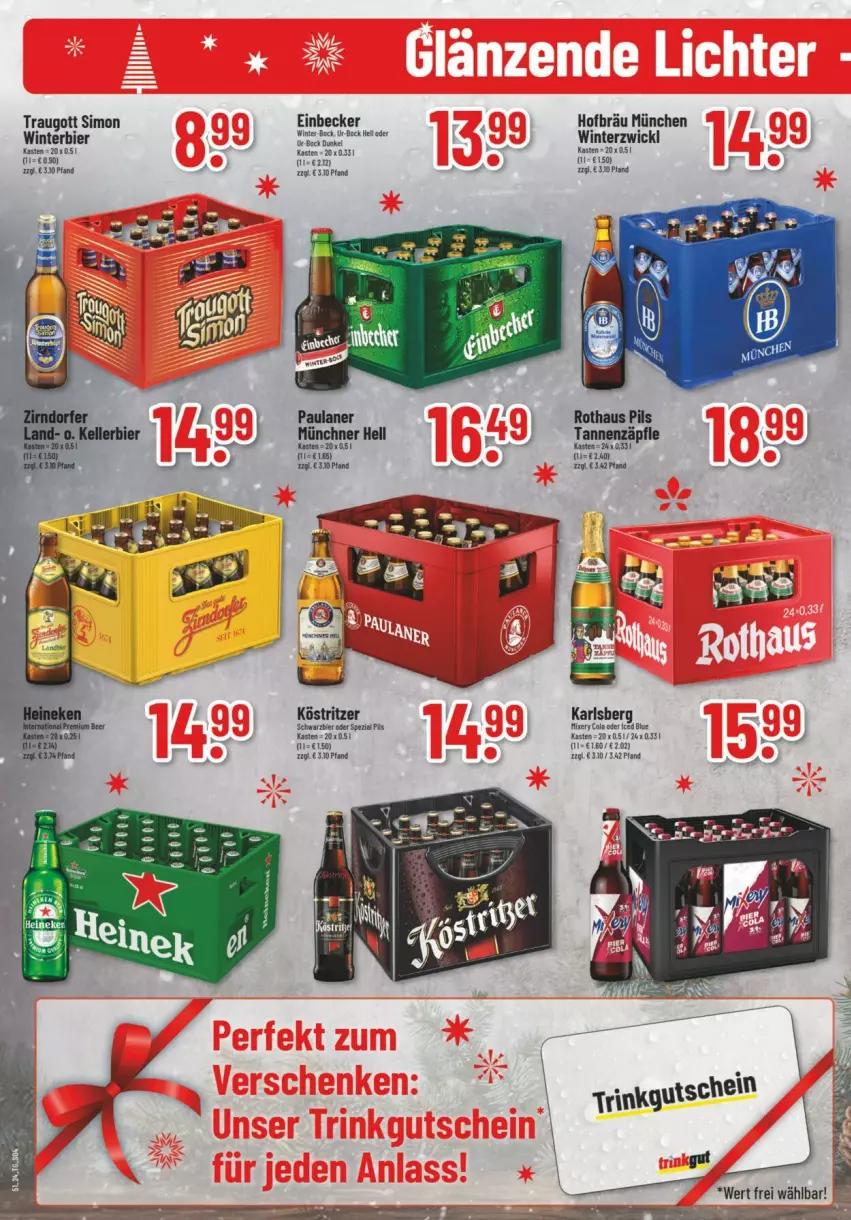 Aktueller Prospekt Trinkgut - Prospekte - von 15.12 bis 21.12.2024 - strona 4 - produkty: bier, cola, sim, Spezi, WICK