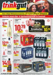 Gazetka promocyjna Trinkgut - Prospekte - Gazetka - ważna od 21.12 do 21.12.2024 - strona 1 - produkty: Alwa, angebot, Apple, bier, coca-cola, cola, eis, elle, fanta, fisch, fische, flasche, gerolsteine, gerolsteiner, jack daniel, jack daniel's, kellerbier, krombache, krombacher, krombacher pils, mineralwasser, natur, pils, radler, reis, sprite, steiner, tennessee whiskey, Ti, vilsa, wasser, whiskey, WICK, yeni raki, ZTE