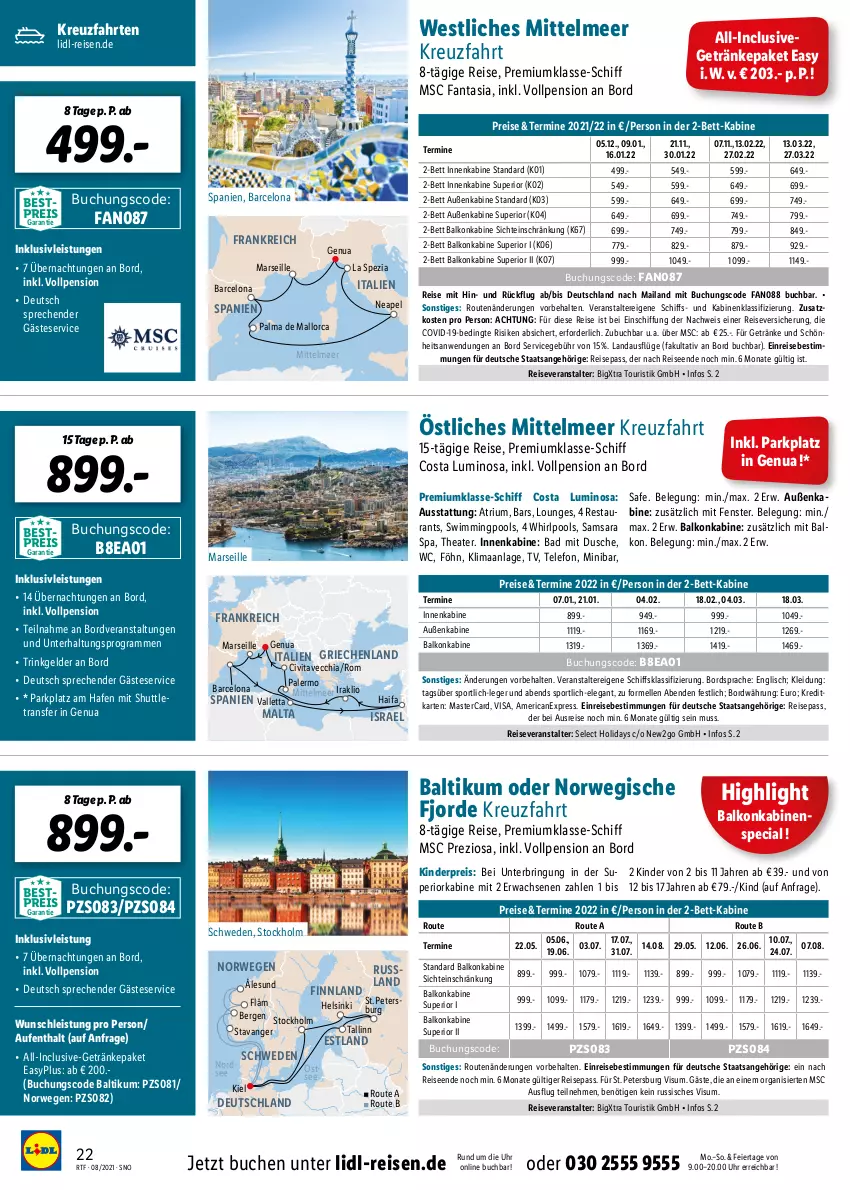 Aktueller Prospekt Lidl - Themenflyer August 2021 - von 10.08 bis 09.09.2021 - strona 22