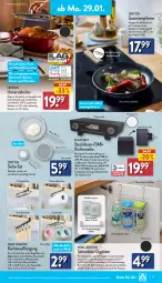 Gazetka promocyjna Aldi Nord - Von Montag - Gazetka - ważna od 03.02 do 03.02.2024 - strona 13 - produkty: backofen, blaupunkt, braten, Brei, Crofton, decke, Deckel, dell, edelstahl, eis, elle, freisprecheinrichtung, geschirr, geschirrtuch, gin, Glasdeckel, handtuch, herdarten, Holz, korb, küche, Küchen, Küchenradio, Leuchte, LG, möbel, Mode, Ofen, papier, Papierrollenhalter, pfanne, Pfau, quad, Radio, regal, reis, Ria, Schrank, schubladen, steckdose, tasse, Ti, tisch, topf, tuc, wein, ZTE