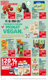 Gazetka promocyjna Kaufland - Prospekt - Gazetka - ważna od 17.01 do 17.01.2024 - strona 12 - produkty: alpro, angebot, aufstrich, avocado, Becher, bier, blume, blumen, bresso, butter, eis, erbsen, fleisch, gin, kabanos, Käse, kichererbsen, kokos, kokosöl, kräuter, mandel, meggle, mehl, Meister, Mett, pfeffer, Popp, rapsöl, rezept, rezepte, rügenwalder, rügenwalder mühle, salami, salat, schinken, snack, sonnenblume, sonnenblumen, Streichzart, Ti, tomate, tomaten, wurst, ZTE