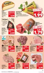 Gazetka promocyjna Kaufland - Prospekt - Gazetka - ważna od 17.01 do 17.01.2024 - strona 19 - produkty: angebot, angebote, appenzeller, auer, beef, braten, eis, elle, espresso, fleisch, fleischkäse, geback, gewürz, hartkäse, Käse, kräuter, LG, Mett, metten, milch, mit zwiebeln, nuss, Ofen, pizza, roastbeef, rohschinken, salami, schinken, schnittkäse, Spezi, Sport, Ti, vita, wurst, zwiebel, zwiebeln