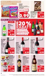 Gazetka promocyjna Kaufland - Prospekt - Gazetka - ważna od 17.01 do 17.01.2024 - strona 24 - produkty: alkohol, amaro, angebot, averna, bacardi, beere, beeren, beutel, bonbons, brause, cabernet, cola, eis, erdnuss, frangelico, getränk, gin, haselnuss, kirsch, kirsche, kirschen, kracher, kräuter, kräuterlikör, kräutern, lemonade, LG, likör, limo, mais, maoam, Mixgetränk, monte, Montepulciano, nuss, paprika, pasta, Pastagericht, Pinot, pinot grigio, primitivo, rind, rinder, Rindersteak, rotwein, rum, salz, sauvignon, sekt, snack, snacks, Spezi, spirituosen, steak, steaks, süsswaren, Ti, wein, zonin, ZTE