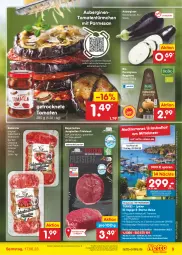 Gazetka promocyjna Netto Marken-Discount - Filial-Angebote - Gazetka - ważna od 17.06 do 17.06.2023 - strona 9 - produkty: angebot, asti, aubergine, auberginen, bestpreis, bio, bratwurst, bsf, buch, cin, eis, filet, filets, fleisch, Getrocknete Tomaten, gin, jungbullen, parmigiano, parmigiano reggiano, reggiano, reis, reiseveranstalter, reiseverlauf, rezept, rezepte, salsiccia, steak, Ti, tomate, tomaten, uhr, wurst, wurst in selbstbedienung, ZTE