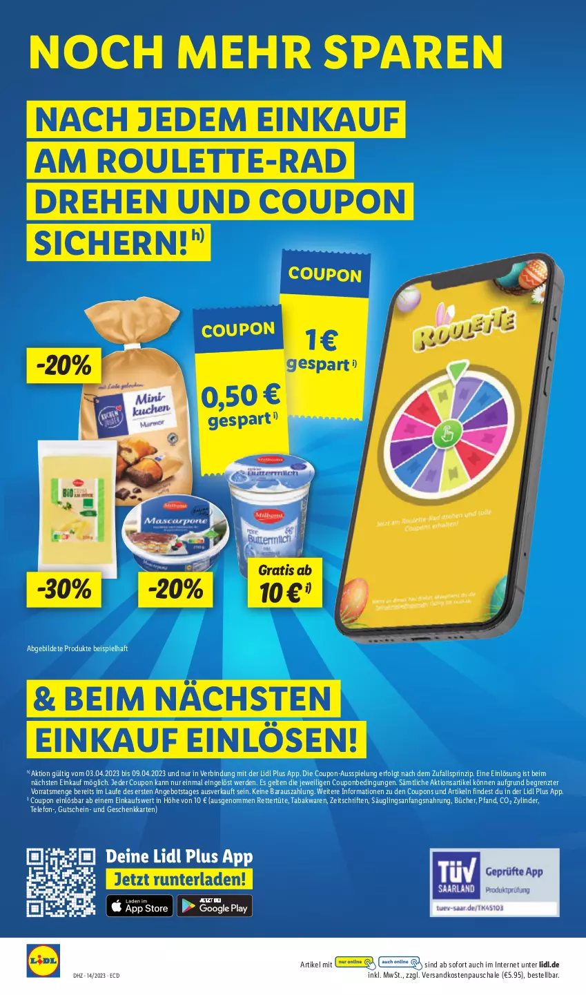 Aktueller Prospekt Lidl - Aktionsprospekt - von 03.04 bis 08.04.2023 - strona 10 - produkty: angebot, coupon, coupons, eis, erde, gutschein, LG, ndk, Schal, Schale, telefon, Ti, Tüte, ZTE