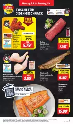 Gazetka promocyjna Lidl - Aktionsprospekt - Gazetka - ważna od 08.04 do 08.04.2023 - strona 5 - produkty: Bau, bauchscheiben, brot, eis, elle, fisch, fische, Fischer, forelle, Frische Hähnchen, grill, hähnchen-schenkel, henkel, lachs, lamm, lammlachse, mac, Meister, reis, rel, rezept, rezepte, rwe, schenkel, schwein, schweine, Schweinebauch, schweinebauchscheiben, Ti, wein, weine