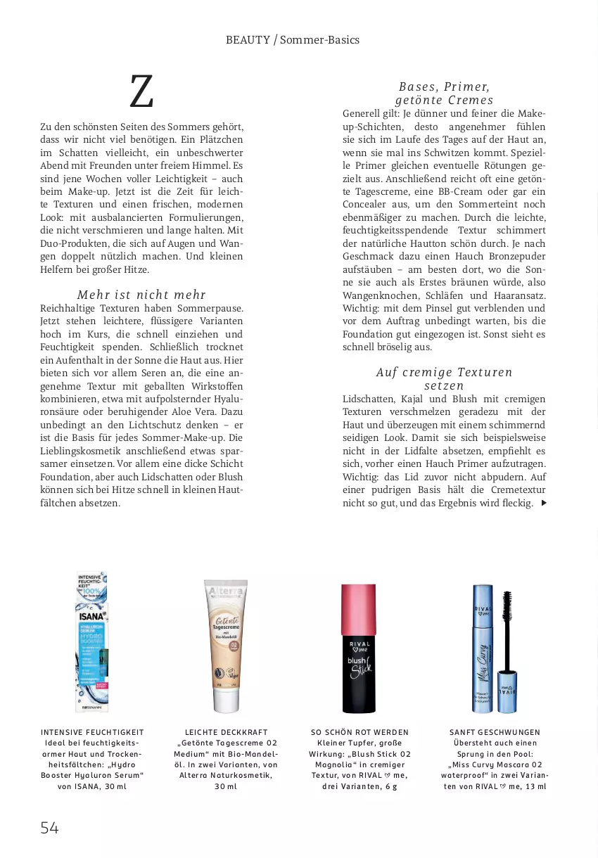 Aktueller Prospekt Rossmann - Prospekte - von 29.07 bis 01.09.2024 - strona 54 - produkty: aloe vera, alterra, ball, bio, creme, eis, elle, erde, hyaluron, isana, kosmetik, kraft, Lätzche, leine, mac, Make-up, mandel, Mandelöl, Mascara, Mode, natur, naturkosmetik, Pinsel, pool, rel, Ria, rum, sana, Serum, Spezi, tagescreme, Ti, usb