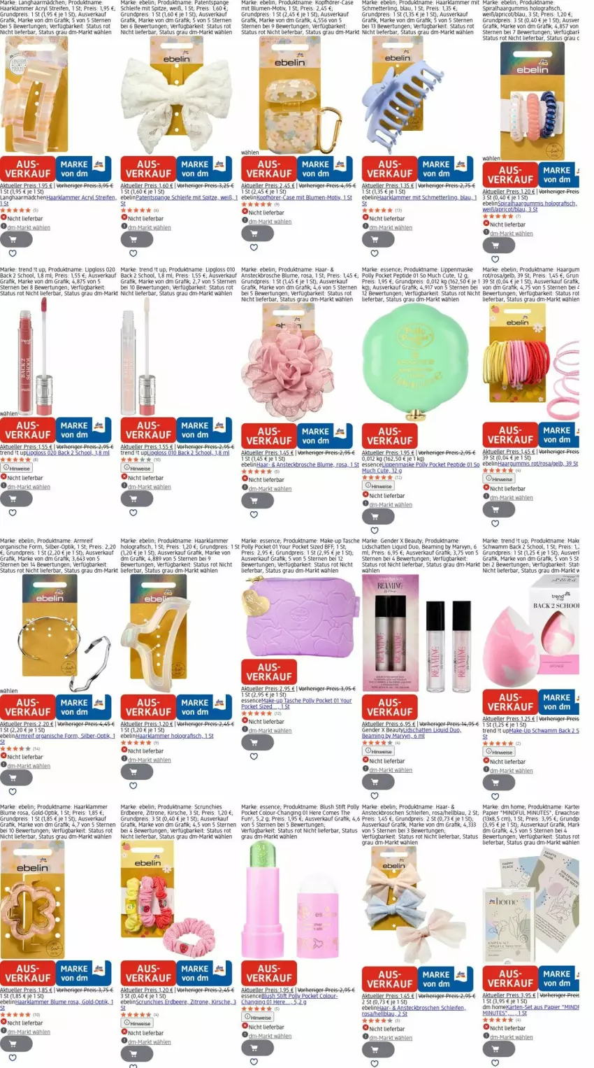 Aktueller Prospekt Dm Drogerie - Prospekte - von 29.09 bis 08.10.2025 - strona 12 - produkty: beere, blume, blumen, Brosche, cin, eis, elle, erdbeere, fisch, gin, K2, kirsch, kirsche, kopfhörer, lamm, Lipgloss, Make-up, Maske, Mett, papier, reifen, reis, Schmetterling, schwamm, Tasche, Ti, Yo, zitrone