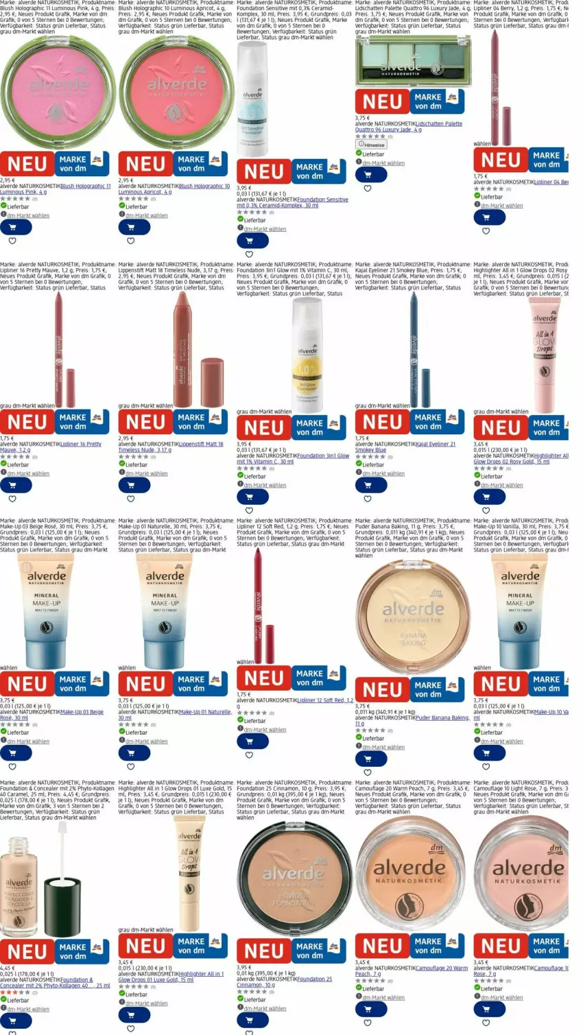 Aktueller Prospekt Dm Drogerie - Prospekte - von 29.09 bis 08.10.2025 - strona 20 - produkty: Alverde, caramel, cin, deka, eier, eis, elle, erde, Eyeliner, Finish, Kollagen, kosmetik, Lippenstift, Make-up, natur, naturkosmetik, Palette, reis, rel, Ti, vita, Vitamin C