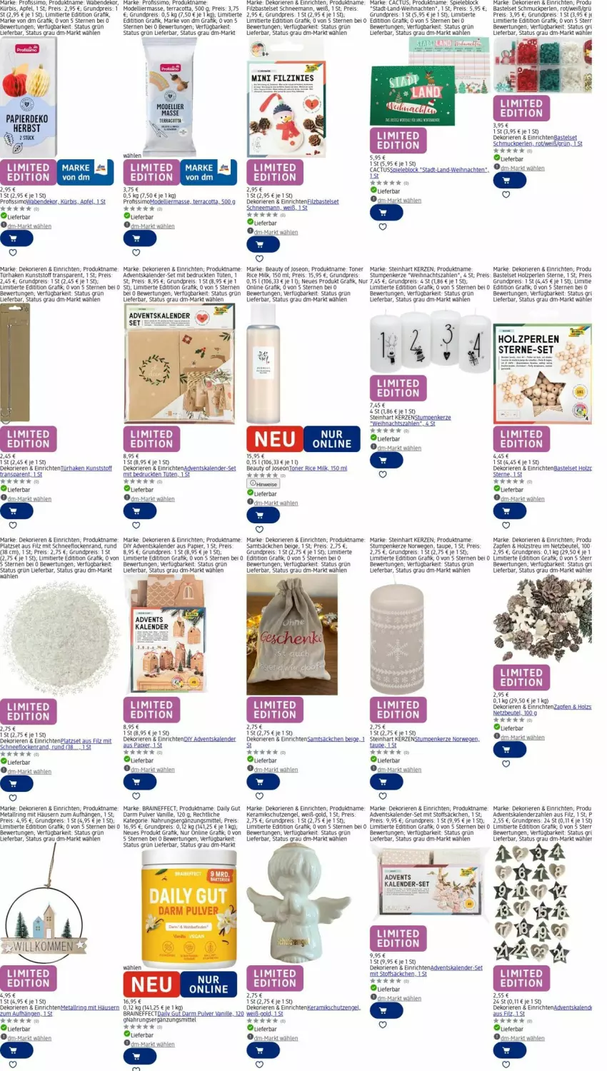 Aktueller Prospekt Dm Drogerie - Prospekte - von 29.09 bis 08.10.2025 - strona 30 - produkty: Adventskalender, akku, apfel, beutel, deka, dell, Effect, eis, Engel, hama, Holz, kerze, Kürbis, Mode, papier, perlen, Profissimo, reis, ring, rwe, Schmuck, sim, Spiele, Ti, Toner, Tüte, vanille, weihnachten