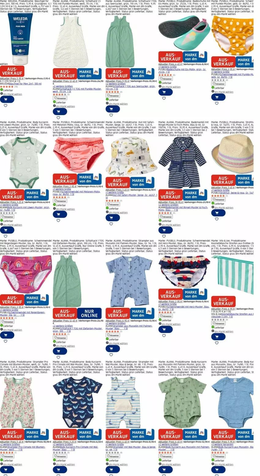 Aktueller Prospekt Dm Drogerie - Prospekte - von 29.09 bis 08.10.2025 - strona 5 - produkty: Astra, Bad, Bademantel, Bau, blume, blumen, body, eis, Elefant, elle, fisch, kosmetik, Kosmetiktasche, Mantel, melone, melonen, reifen, reis, ring, sac, schlafsack, schuhe, seersucker, Strampler, Tasche, tee, Ti, uhu, usb, waschgel, weleda