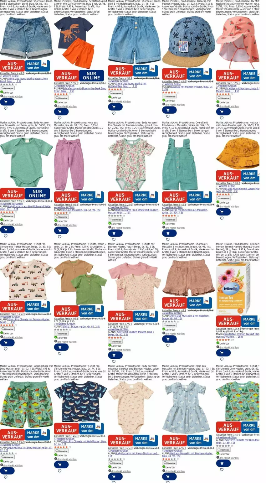 Aktueller Prospekt Dm Drogerie - Prospekte - von 29.09 bis 08.10.2025 - strona 8 - produkty: Anzug, asti, beutel, bio, blume, blumen, body, braun, Cap, eis, elle, gin, Holz, honig, hose, jeans, kleid, kräuter, melone, melonen, Mütze, nuk, Overall, reis, Ria, Schlafanzug, shirt, shirts, shorts, T-Shirt, tee, Ti, tisch, usb, vita, wolle