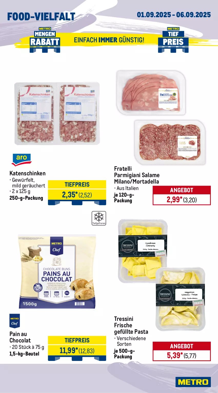 Aktueller Prospekt Metro - Wochen-Angebote - von 01.09 bis 06.09.2025 - strona 10 - produkty: angebot, barilla, beutel, cola, De Cecco, dell, ecco, eintöpfe, eis, erasco, haribo, italienische pasta, katenschinken, mortadella, pasta, Pasta Sauce, reis, sauce, saucen, schinken, Ti, tiefpreis, würfel