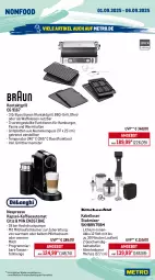 Gazetka promocyjna Metro - Wochen-Angebote - Gazetka - ważna od 06.09 do 06.09.2025 - strona 21 - produkty: akku, angebot, auto, Behälter, beutel, Brei, brot, burger, edelstahl, eis, elle, espresso, grill, grillplatte, hamburger, kaffee, kaffeeautomat, kontaktgrill, küche, Küchen, küchenmaschine, latte, LG, Metro, milch, milchaufschäumer, Mixer, nespresso, Ofen, reis, schlauch, schüssel, stabmixer, tasse, teller, thermometer, Ti, tisch, Vakuumierer, Waffeleisen