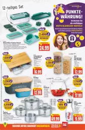 Gazetka promocyjna E Center - Angebote der Woche - Gazetka - ważna od 11.06 do 11.06.2022 - strona 13 - produkty: angebot, angebote, bambus, Becher, Behälter, bowle, braun, brot, buch, burger, decke, Deckel, deka, deutschlandcard, edelstahl, eis, elle, fleisch, Glasdeckel, glaskaraffe, hamburger, Karaffe, kesper, reifen, reis, ring, rwe, Schal, Schale, schneidebrett, stielkasserolle, stifte, Ti, topf, Topfen, Topfset, usb, würfel, ZTE