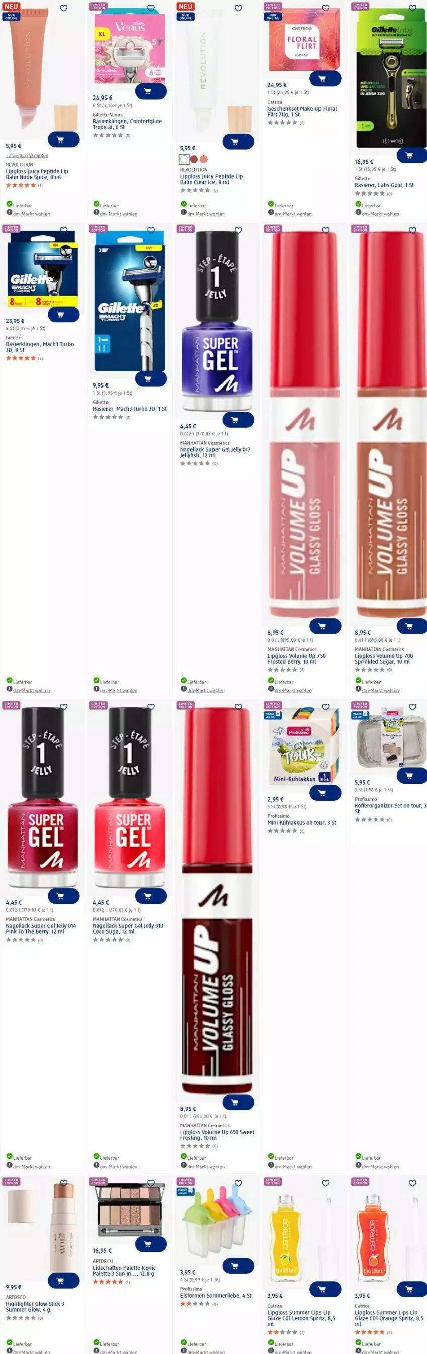 Aktueller Prospekt Dm Drogerie - Prospekte - von 23.06 bis 02.07.2025 - strona 10 - produkty: akku, eier, eis, ente, geschenkset, gillette, gillette venus, koffer, kühlakku, kühlakkus, lack, Lipgloss, mac, mach3, Make-up, mam, merl, Nagellack, orange, Palette, Profissimo, rasierer, Rasierklinge, rasierklingen, sim, tee, Ti, uhr, venus