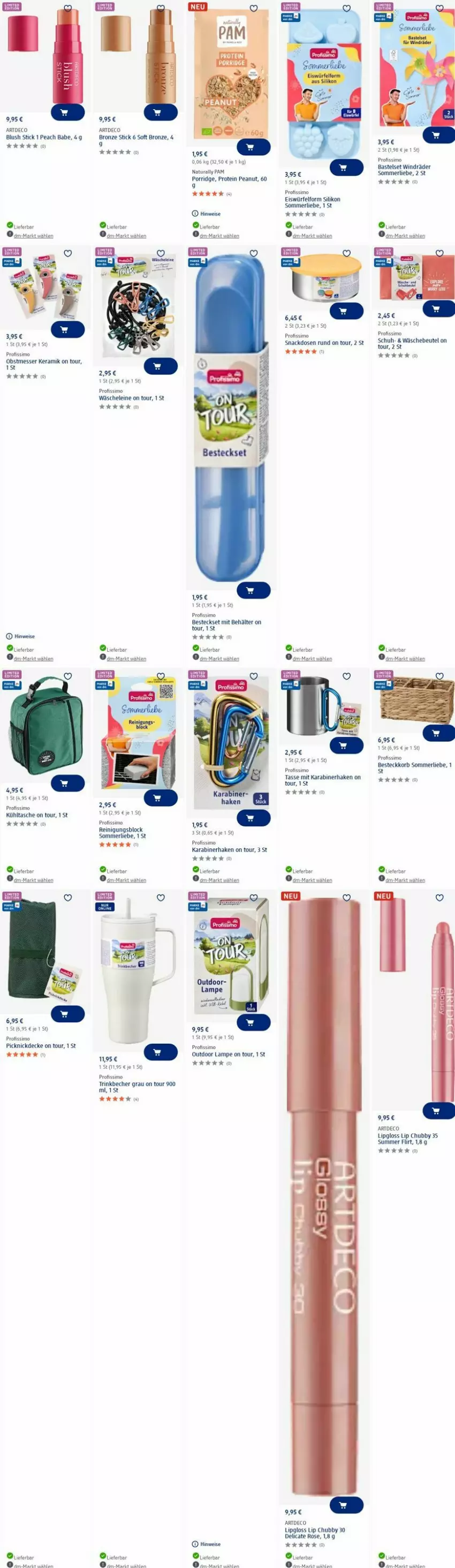 Aktueller Prospekt Dm Drogerie - Prospekte - von 23.06 bis 02.07.2025 - strona 11 - produkty: akku, Becher, Behälter, besteck, besteckset, beutel, decke, eis, eiswürfel, korb, kühltasche, Lampe, leine, Lipgloss, merl, messer, natur, natura, obst, picknickdecke, Profissimo, Reinigung, sim, snack, Tasche, tasse, Ti, trinkbecher, würfel