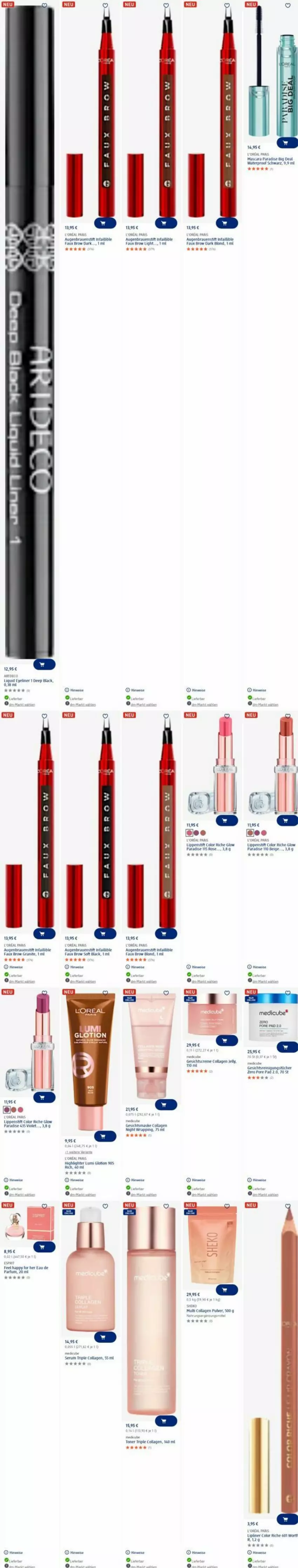 Aktueller Prospekt Dm Drogerie - Prospekte - von 23.06 bis 02.07.2025 - strona 14 - produkty: Collagen, Eau de parfum, eier, eis, erde, esprit, harman, l'oreal, lack, Lippenstift, loreal, Lotion, Mascara, parfum, rasen, Reinigung, rum, Serum, tee, Ti, Toner, wrap