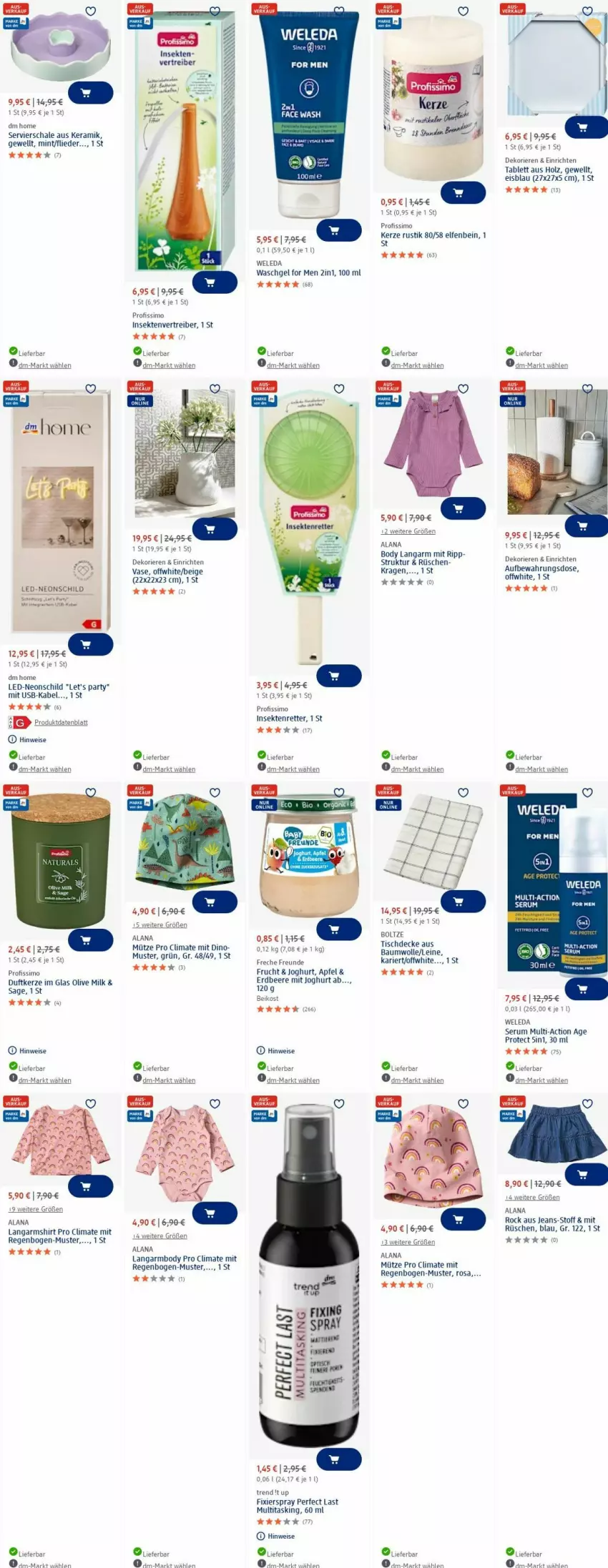 Aktueller Prospekt Dm Drogerie - Prospekte - von 23.06 bis 02.07.2025 - strona 21 - produkty: apfel, Aufbewahrungsdose, Bau, baumwolle, beere, body, decke, Duftkerze, eis, erdbeere, flieder, freche freunde, frucht, Holz, jeans, joghur, joghurt, kerze, Langarmshirt, leine, mint, Mütze, olive, Profissimo, rum, Schal, Schale, sekt, Serum, shirt, sim, tablet, tablett, Ti, tisch, tischdecke, usb, Vase, waschgel, weleda, wolle