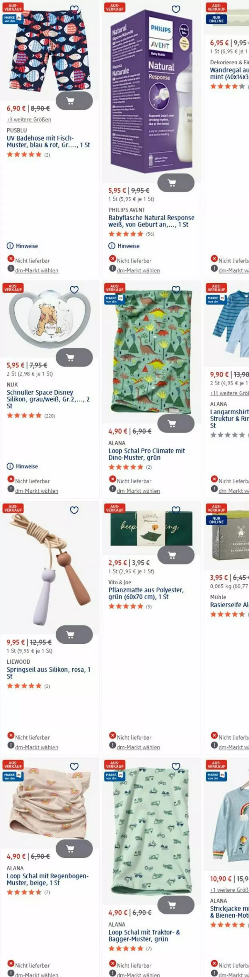 Aktueller Prospekt Dm Drogerie - Prospekte - von 23.06 bis 02.07.2025 - strona 26 - produkty: Bad, Badehose, disney, eis, fisch, flasche, hose, Jacke, Langarmshirt, mars, mint, natur, natura, nuk, Philips, regal, ring, Schal, Seife, shirt, Strickjacke, usb, wandregal