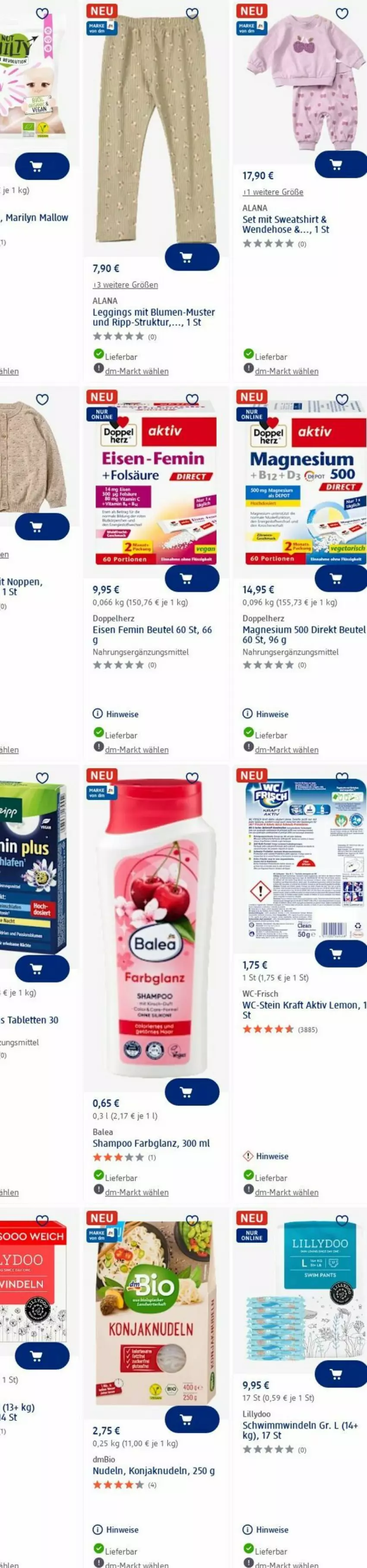 Aktueller Prospekt Dm Drogerie - Prospekte - von 23.06 bis 02.07.2025 - strona 3 - produkty: beutel, bio, blume, blumen, doppelherz, eis, gin, hose, kraft, leggings, magnesium, mars, nudel, nudeln, shampoo, shirt, Sweatshirt, tablet, tablett, Tablette, Ti, windeln