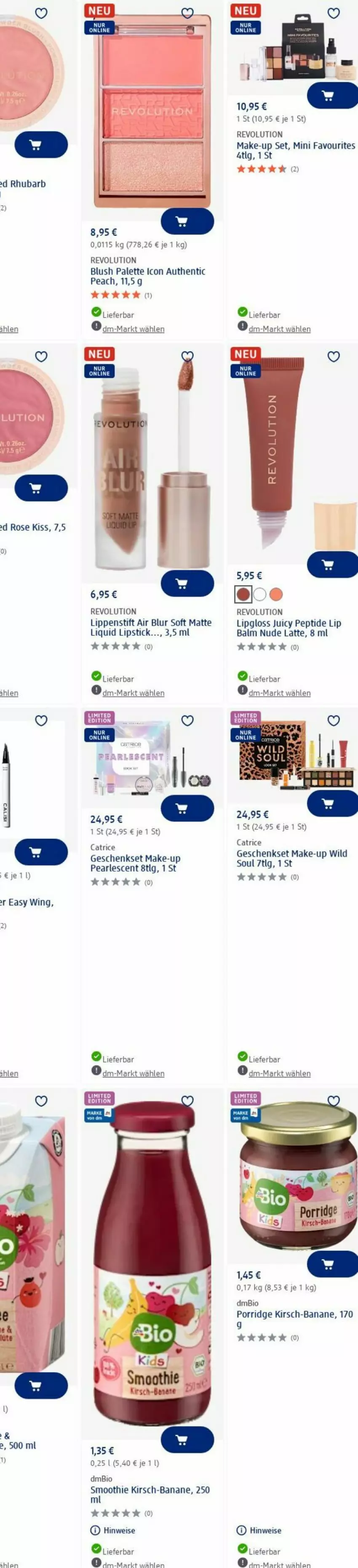 Aktueller Prospekt Dm Drogerie - Prospekte - von 23.06 bis 02.07.2025 - strona 9 - produkty: banane, bio, eier, eis, geschenkset, kirsch, latte, LG, Lipgloss, Lippenstift, Lipstick, Make-up, Palette, porridge, smoothie, Ti, Wild