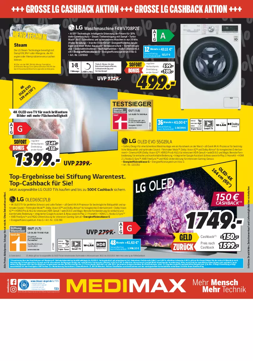 Aktueller Prospekt Medimax - MEDIMAX Prospekt KW09 2022 - von 25.02 bis 03.03.2022 - strona 8 - produkty: abholpreise, alexa, aqua, auer, cin, dekoration, drucker, dvb, dvb-s2, DVB-T, edelstahl, eis, elle, Engel, ente, erde, fernbedienung, fernseher, gefu, Glastür, HDMI, HP, Intel, kerze, led tv, LG, mastercard, Mode, nuss, nvidia, oled tv, papier, Reinigung, reis, rum, sac, smart tv, Spektrum, Ti, tuner, waschmaschine, wasser, Zelt