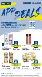 Gazetka promocyjna Metro - App-Deals - Gazetka - ważna od 29.11 do 29.11.2025 - strona 1 - produkty: abholpreise, alpro, angebot, angebote, coupon, eis, ferrero, Ferrero Rocher, hering, Herings, ilag, karamell, knoblauch, Metro, Rauch, reis, ring, rwe, salat, Schal, Schale, schnitten, Sucuk, Ti, vanille, wurst