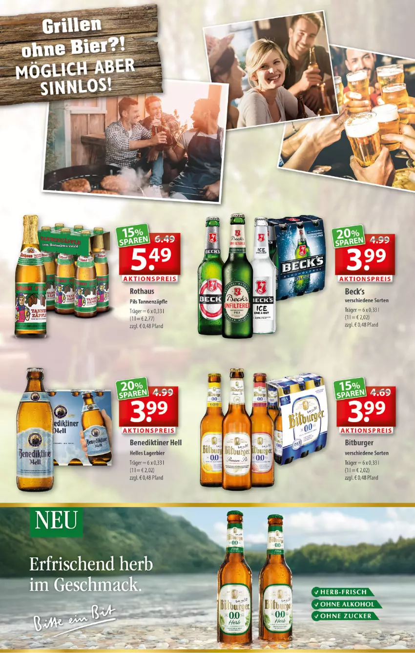 Aktueller Prospekt Getraenkeland - von 30.05 bis 11.06.2022 - strona 4 - produkty: beck's, Benediktiner, bier, bitburger, burger, elle, Lagerbier, pils, Ti