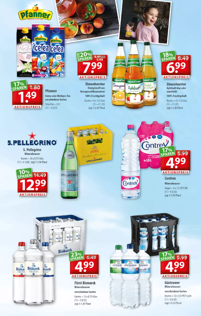 Aktueller Prospekt Getraenkeland - von 30.05 bis 11.06.2022 - strona 6 - produkty: aktionspreis, Alwa, apfel, apfelsaft, bismarck, eis, eistee, elle, frucht, mineralwasser, natur, orange, orangen, orangensaft, pfanne, Pfanner, reis, saft, sim, tee, Ti, wasser