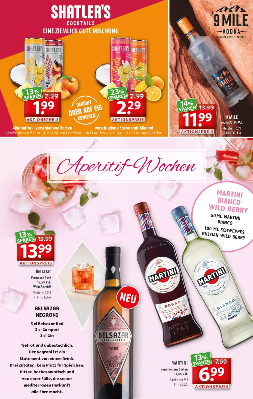 Aktueller Prospekt Getraenkeland - von 30.05 bis 11.06.2022 - strona 9 - produkty: aperitif, Belsazar, campari, drink, flasche, gin, LG, mac, martini, Ti, tisch, Vermouth, wein